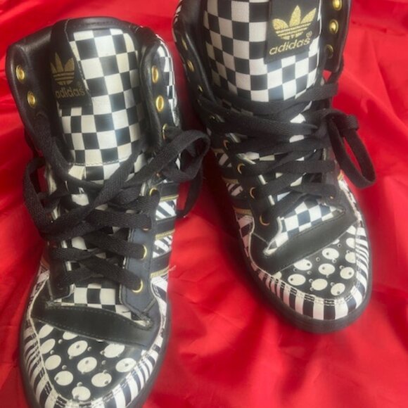 Adidas Jeremy Scott High Top Black and White - Picture 1 of 11